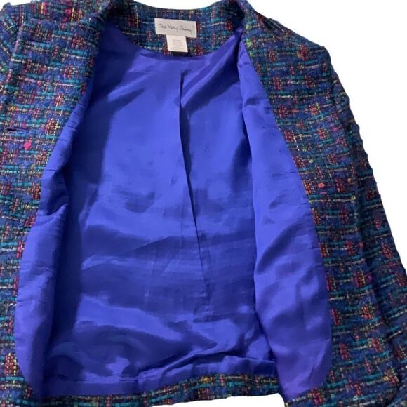 Vintage The Very Thing Wool Mohair Colorful Tweed Long Sleeve Lined Jacket Sz 10 - Picture 5 of 7